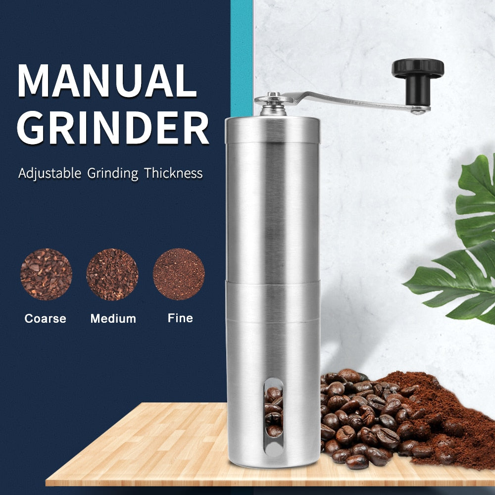 Portable Manual Coffee Grinder – Conical Ceramic Burr Hand Mill for Coffee Beans, Spices & More