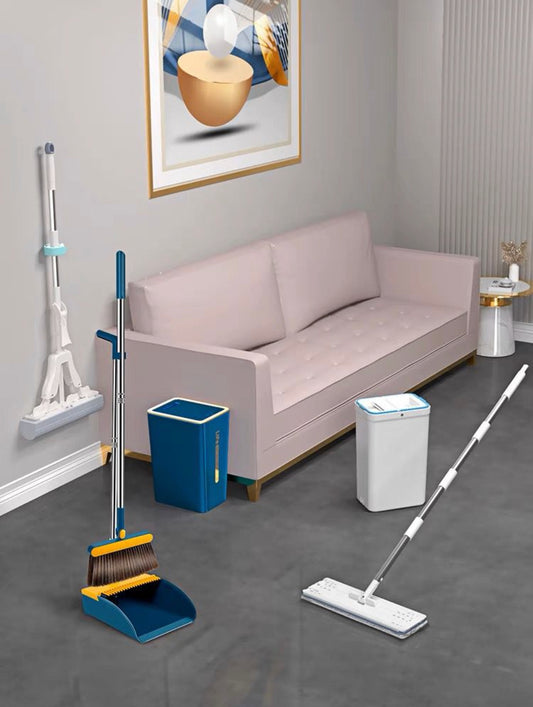 Rotating Broom + Dustpan Set