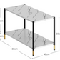 Coffee Table Marble Look Rectangle