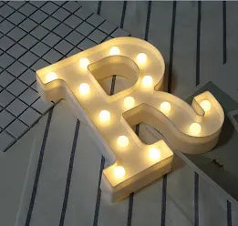 Gold Luminous 26 English LED Letter  Creative Letters Alphabet Number Battery Lamp Romantic Part 16cm
