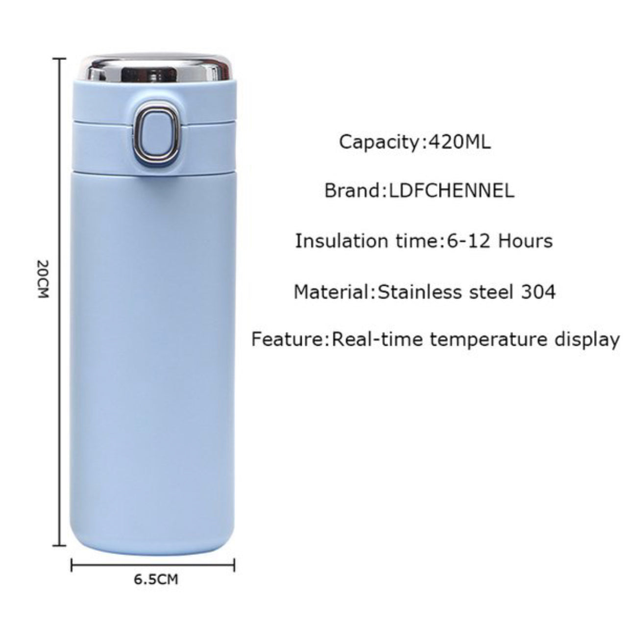 Smart Insulation Cup Water Bottle Led Digital Temperature Display Stainless Steel Thermal Mugs Intelligent Insulation Cups