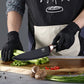 Kitchen Knife Set, 7-Piece Knife Block Set with Block Self Sharpening, High Carbon Stainless Steel Cooking Chef Knife Set Black Nonstick Coating & Ergonomic Handle