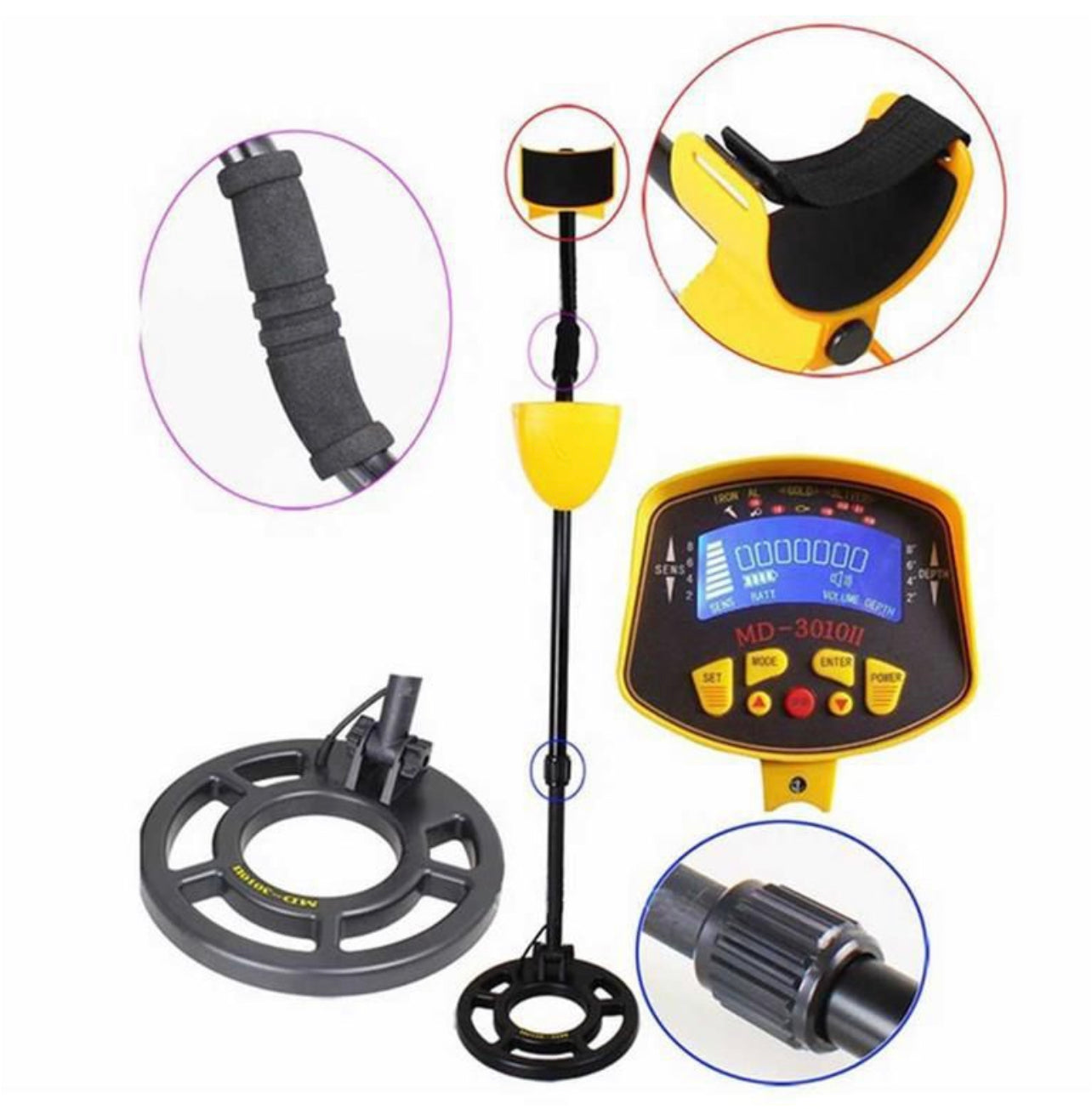 Deep Ground Sensitive 3010II Metal Detector - Gold Digger Light Hunter
