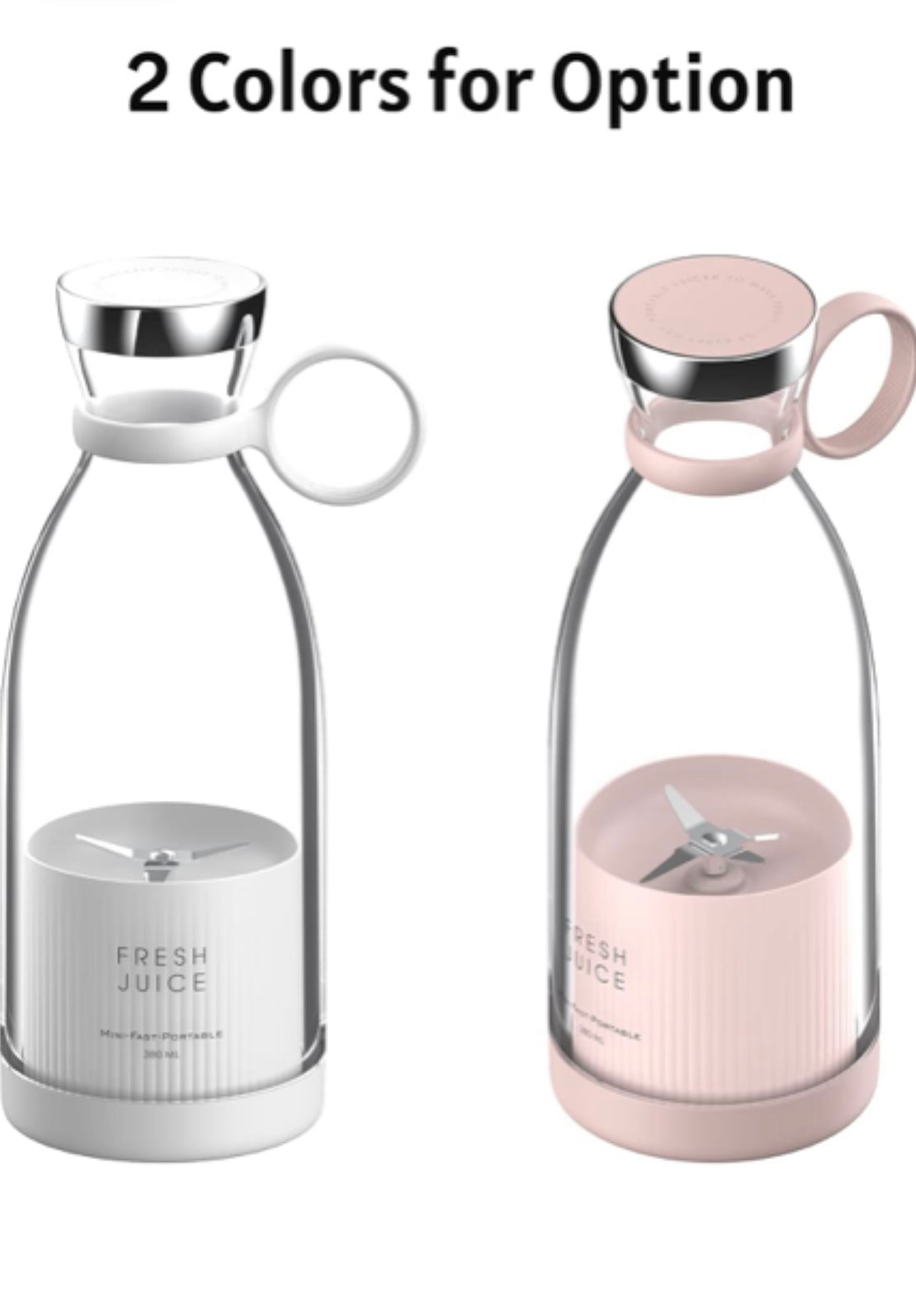 Portable Mini Fast Blender 380ml Juicer Cup with Wireless Charger