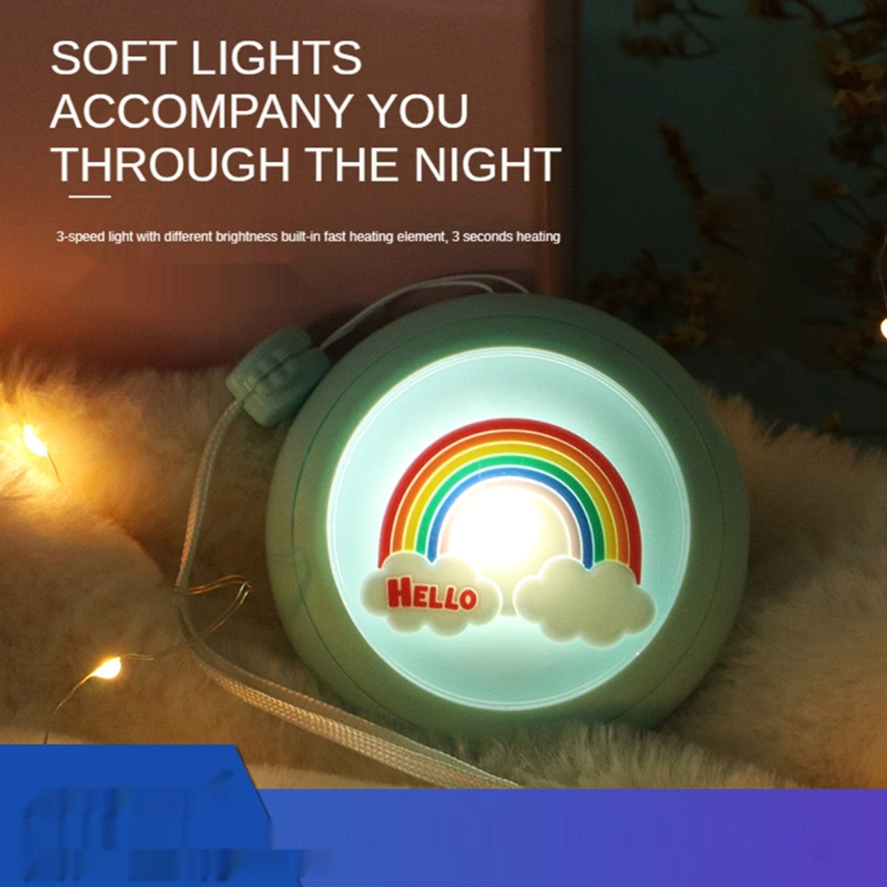 Mini Portable USB Rainbow Hand Warmer