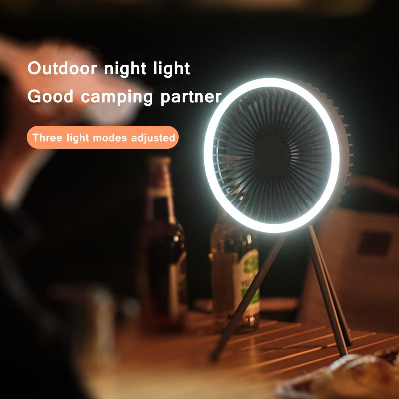 Rechargeable Desk Fan 7inch with Light