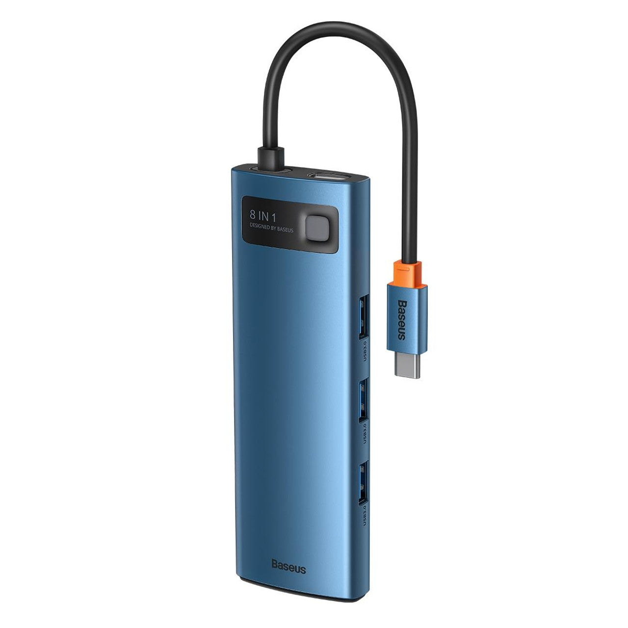 Baseus Metal Gleam Series 6-in-1 Multifunctional Type-C HUB Docking Station(Blue)