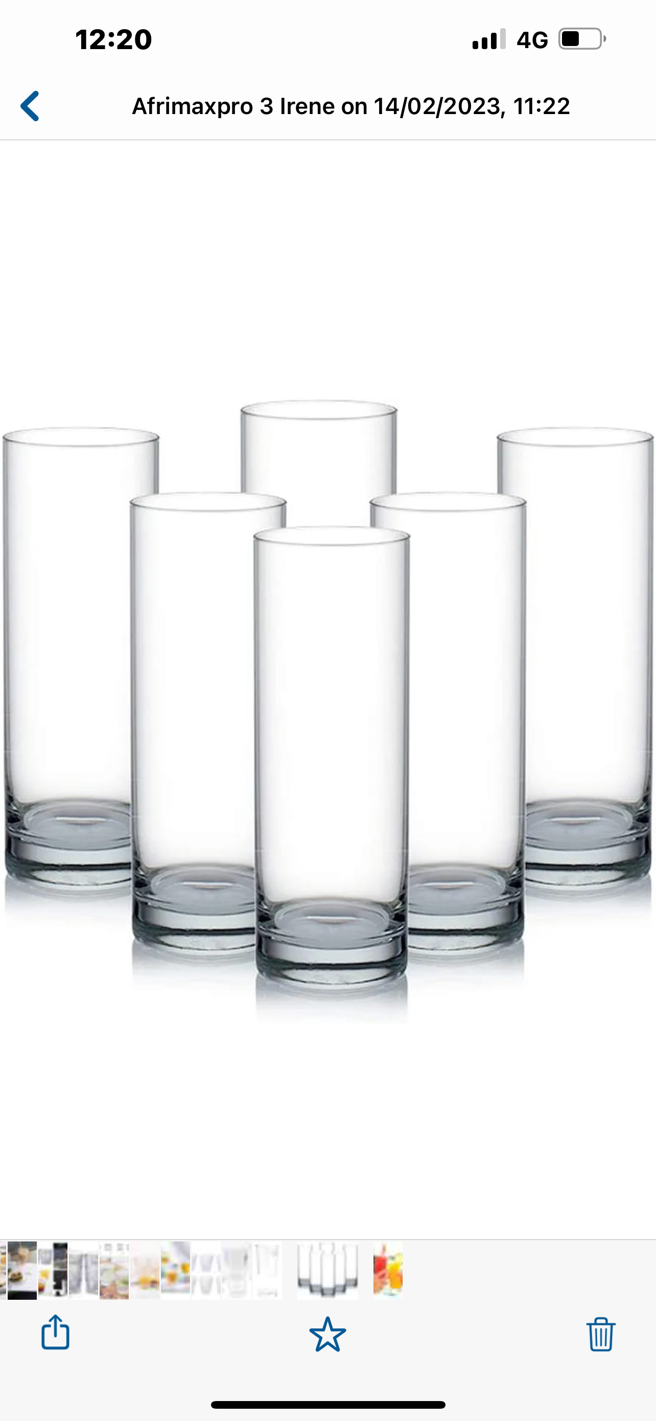 Drinking Water Glasses 6pc Megamall Online Store