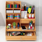 Wooden Desk Organizer Storage Box Modern Student Desktop Pen Rack Office Supplies Multi-functional Large-capacity Creative
