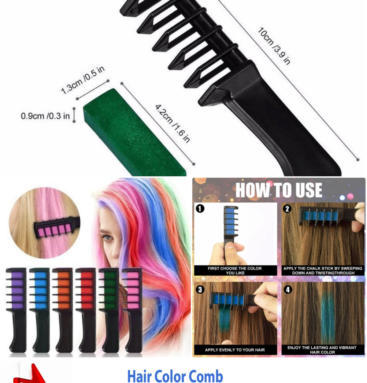 2 Color Comb Hair Colour Comb – Megamall Online Store