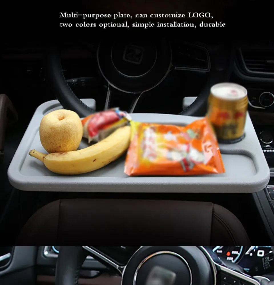 Car steering wheel table laptop tablet iPad or laptop car travel table food hook on the steering wheel tray suitable for constant travelers suitable for most cars