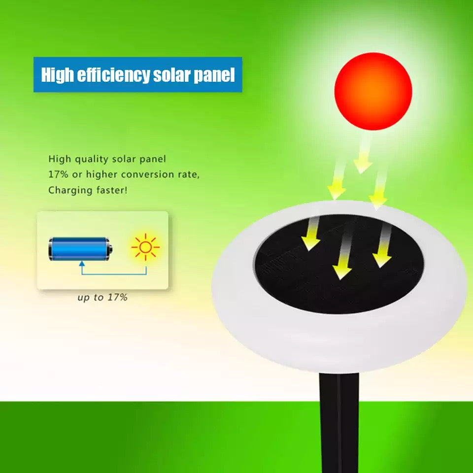 Solar Powered LED Ground Plug Light Color Gradient Waterproof Garden Landscape Lawn Lamp Outdoor Landscape Lighting Lamp