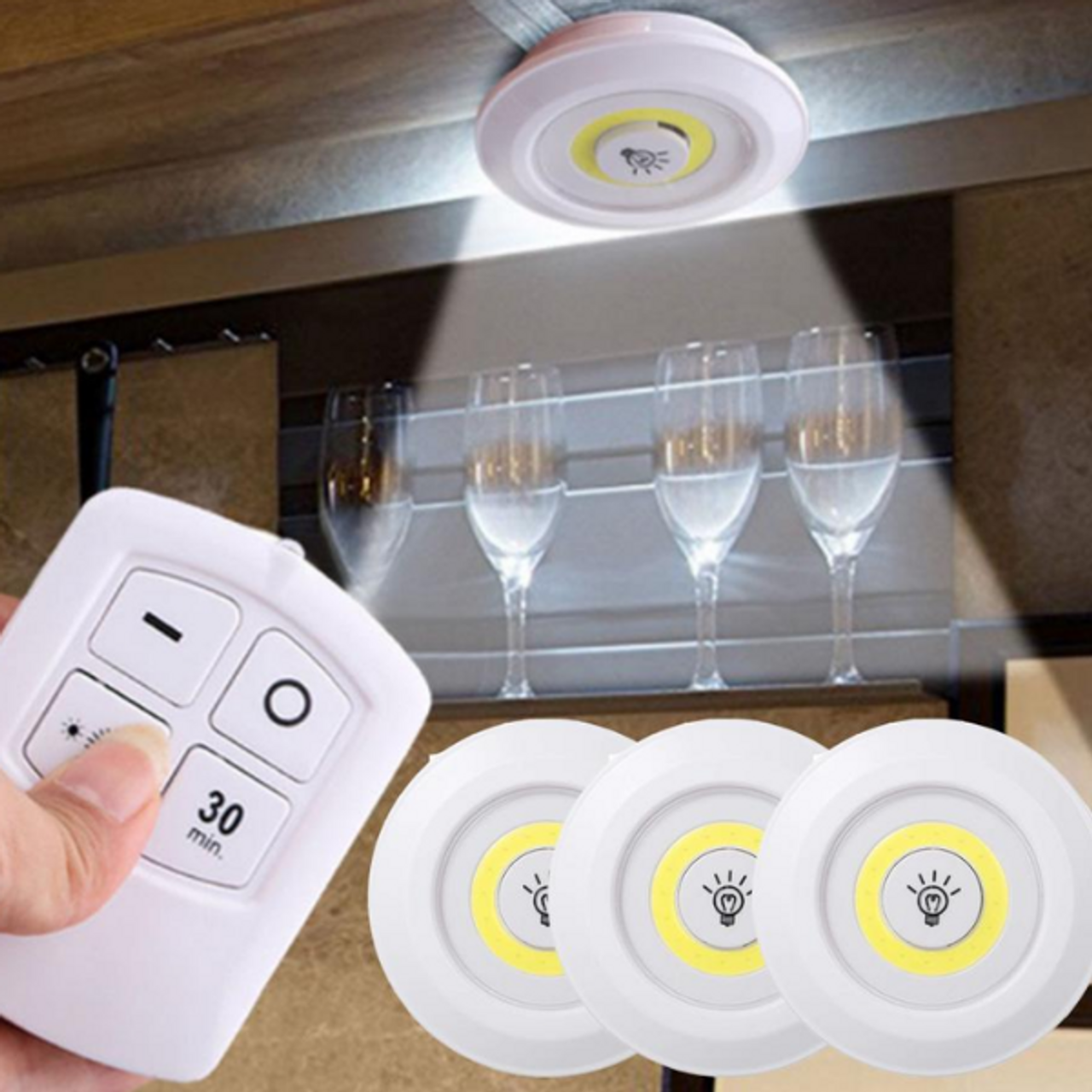 LED Light with Remote Control - Set of 3 – Megamall Online Store