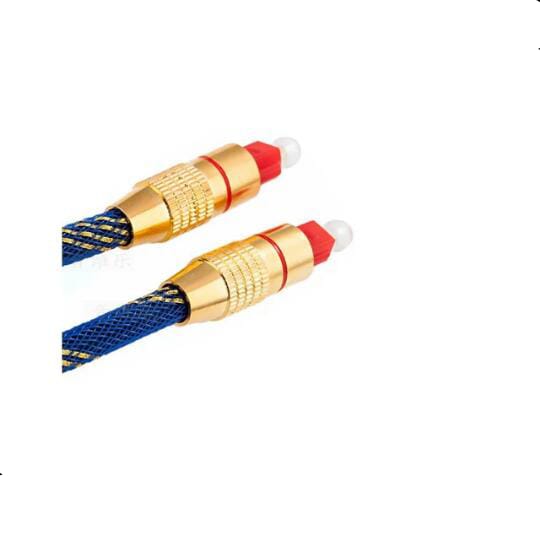 OD6.0 Blue Mesh Gold Plated Fiber Toslink Optical Audio Cable 20M