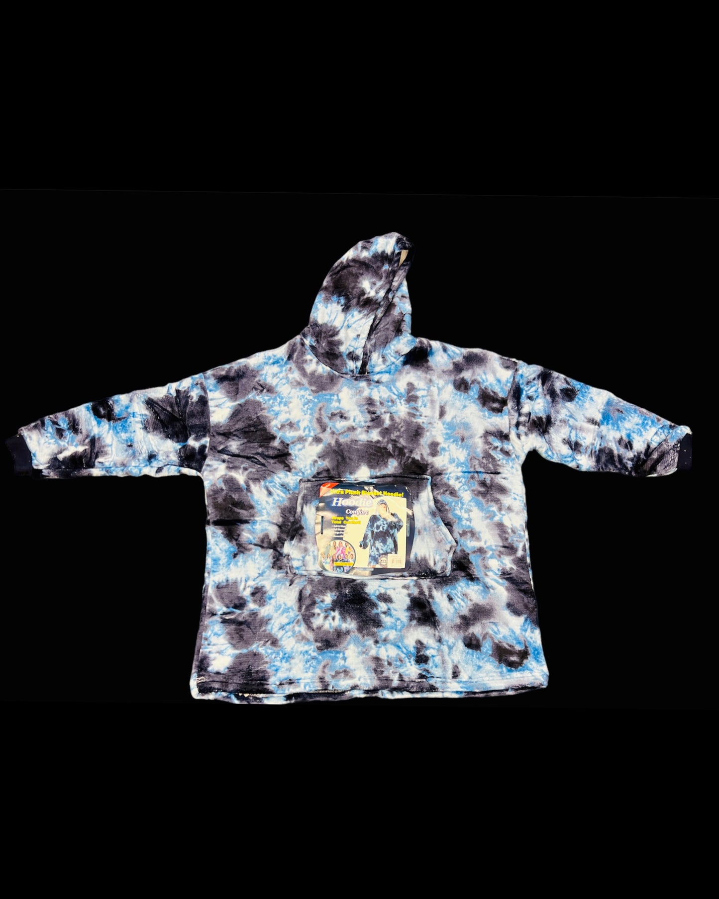 Huggle Kids Multi-Colour Oversized Hoodie Blanket – Sherpa Fleece, One Size, Super Soft & Lightweight
