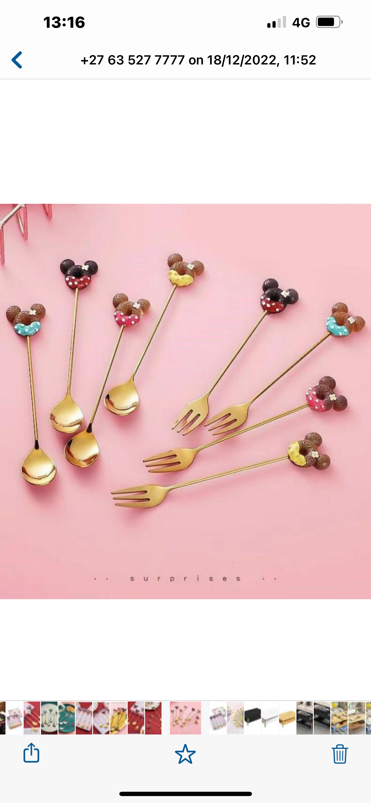 Mickey Mouse Themed Cutlery Set 4pc