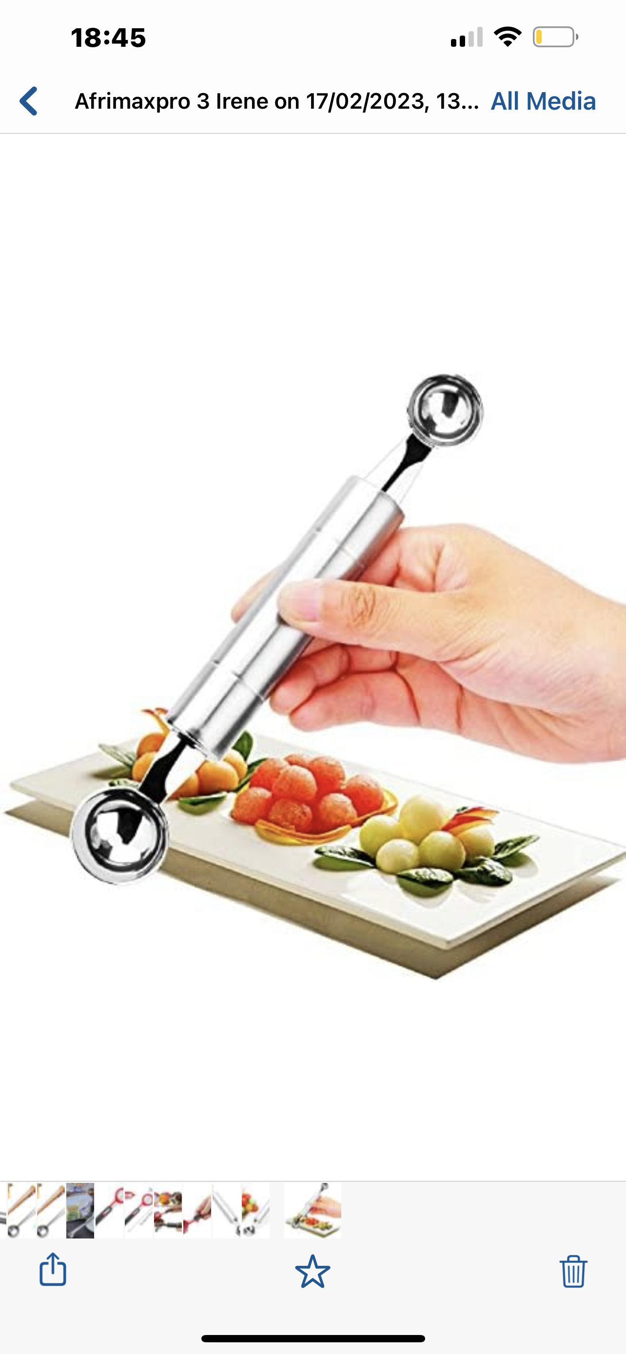 Double Ended Fruit Ice-cream Spoon/Melon Baller