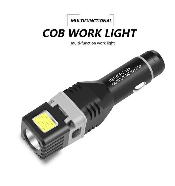 Rechargeable 3:1 Car Charger Work Light