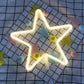 Star Neon Sign Lamp 29cm x 2.3cm x 29cm Pink, Blue Warm White USB & Battery Operated