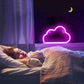Floating Cloud Neon Sign Lamp 19cm x 2.3cm x 30.8cm Pink, Blue, Warm White USB & Battery Operated