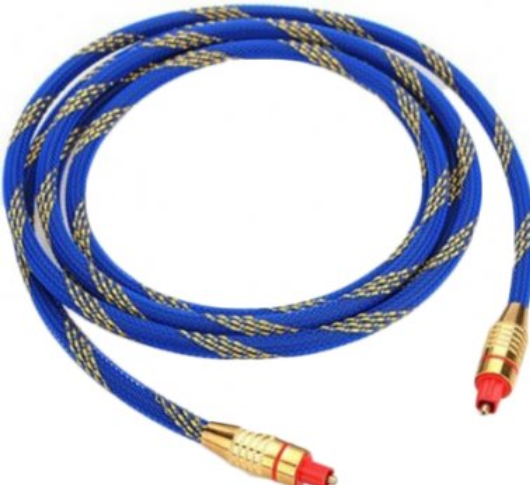 OD6.0 Blue Mesh Gold Plated Fiber Toslink Optical Audio Cable 5m