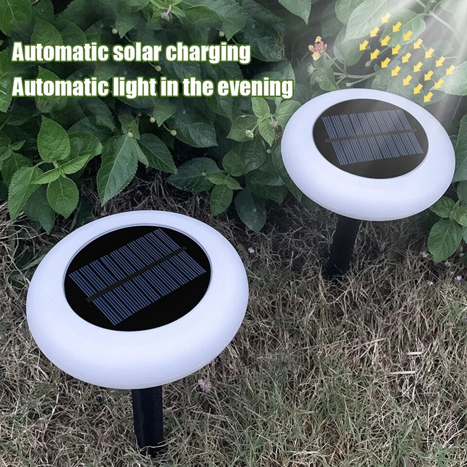 Solar Powered LED Ground Plug Light Color Gradient Waterproof Garden Landscape Lawn Lamp Outdoor Landscape Lighting Lamp