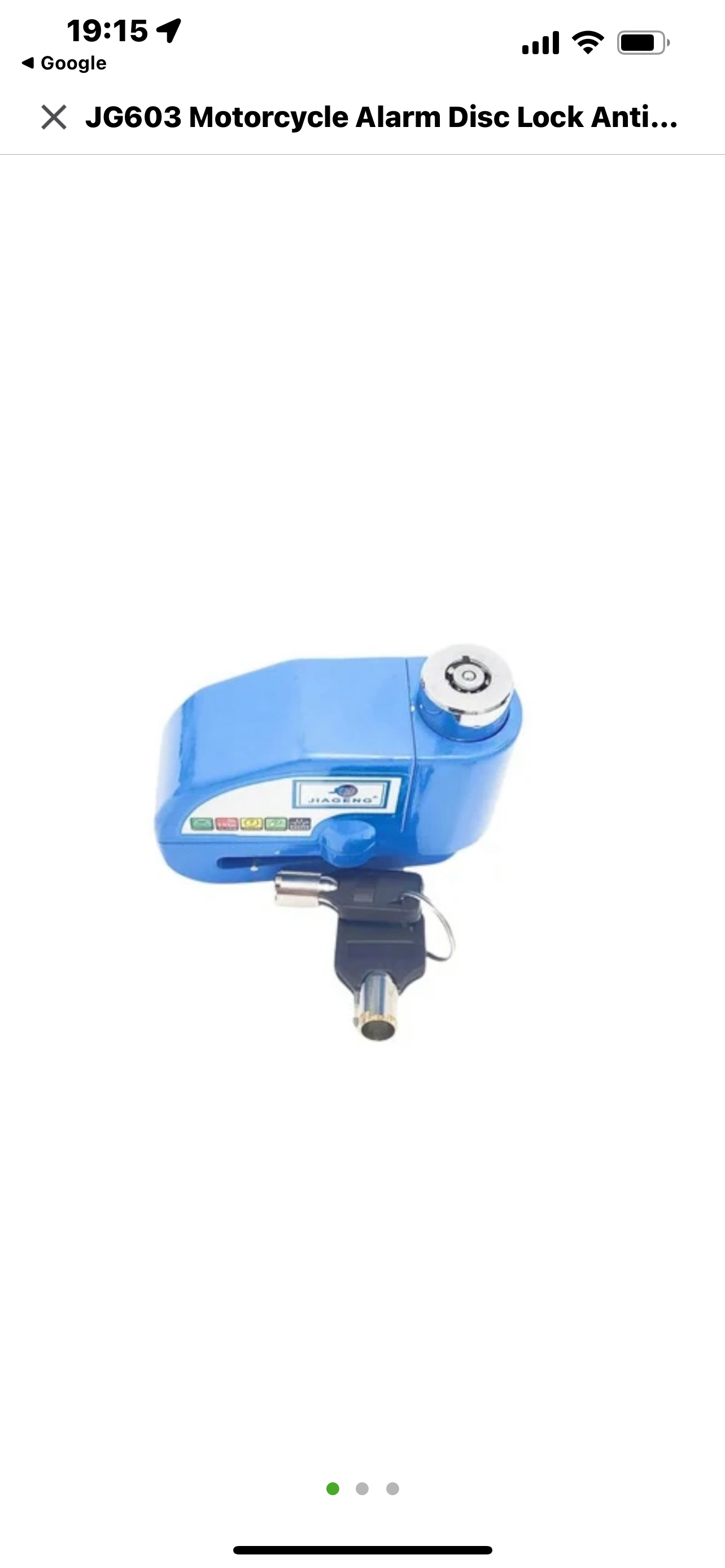 Motorcycle Alarm DiskLock Anti-Theft