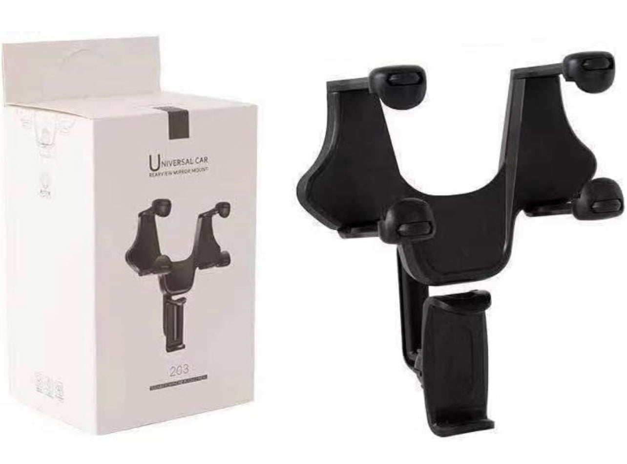 Adjustable Anti-Shake Car Rearview Mirror Mobile Phone