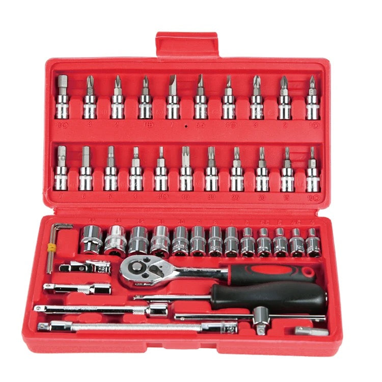 US PRO Tools 27pz 1/4 Dr Set Di Prese Metriche E Punte - Foto 3