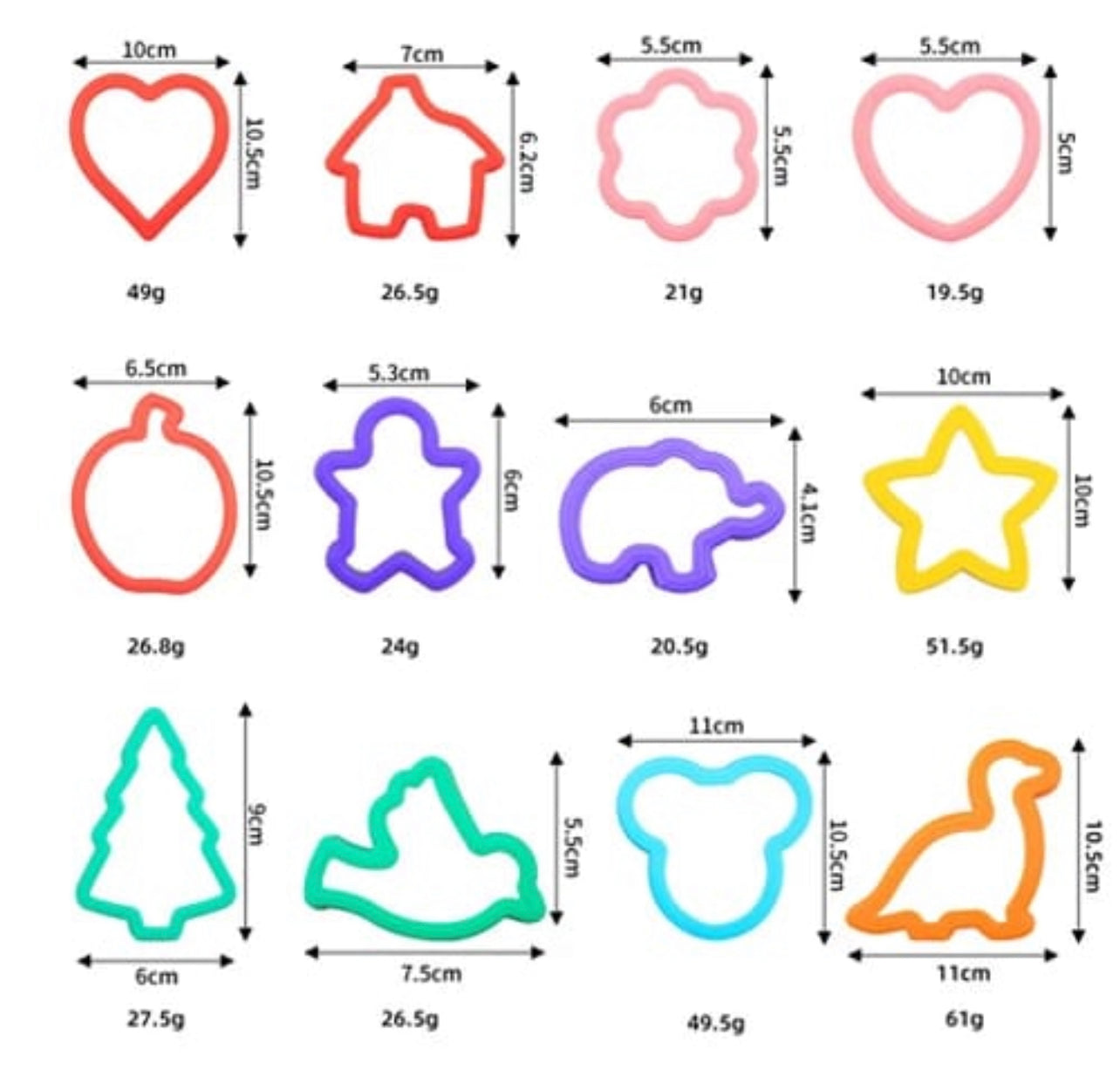Sandwich-Cookie Cutter Set 12 pc