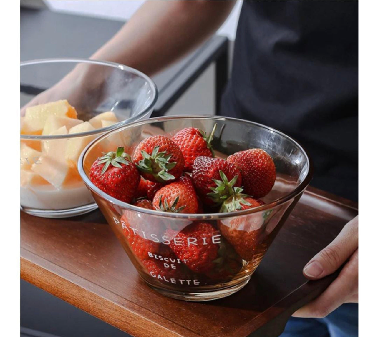 French Glass Dessert Bowls 2pc