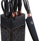 Kitchen Knife Set, 7-Piece Knife Block Set with Block Self Sharpening, High Carbon Stainless Steel Cooking Chef Knife Set Black Nonstick Coating & Ergonomic Handle