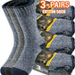Thermal Warm Heavy Duty Cotton Crew Work Boot Socks – 3 Pairs