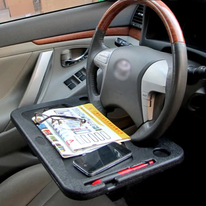 Car steering wheel table laptop tablet iPad or laptop car travel table food hook on the steering wheel tray suitable for constant travelers suitable for most cars