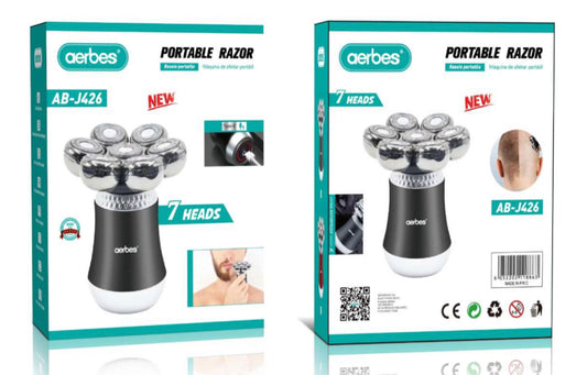 Rechargeable, Portable,Wireless 7Heads Shaver