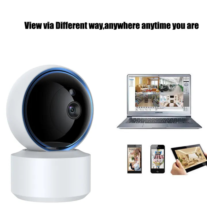 Tuya IP WiFi Auto tracking Camera smart home cctv security Baby Monitor 355 degree rotation full view angle 1080P Resolution night vision 2 way audio