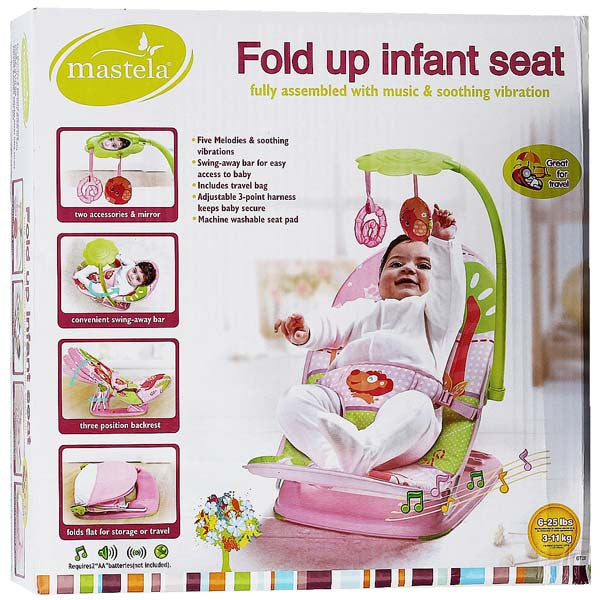 Mastela Fold Up Infant Seat + Toys