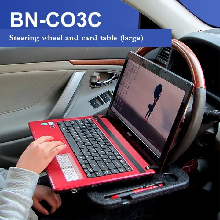 Car steering wheel table laptop tablet iPad or laptop car travel table food hook on the steering wheel tray suitable for constant travelers suitable for most cars