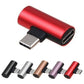 Type C Male To Micro USB To 3.5mm Male connector