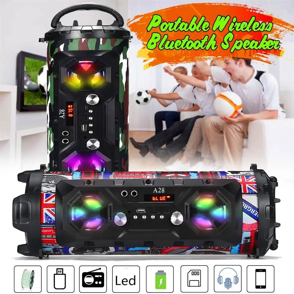 Portable Bluetooth Super Bass Speaker Phone Holder TF FM AUX-in Outdoor Handsfree Headset With Mic Support Smartphone PC