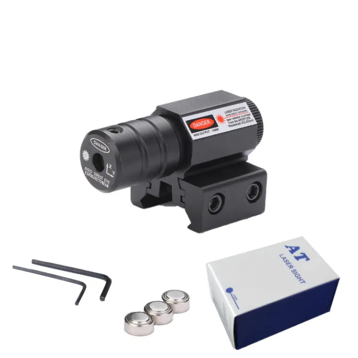 Tactical Red Dot Laser Sight Compact with Battery Adjustable 11/20mm Rail Mount Riflescope LED Flashlight for Hunting 20mm Rail Equipment