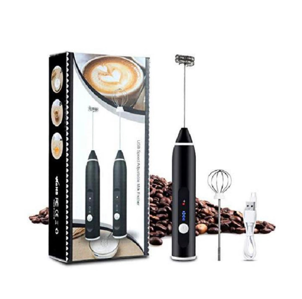 Milk Frother Rechargeable 2-1