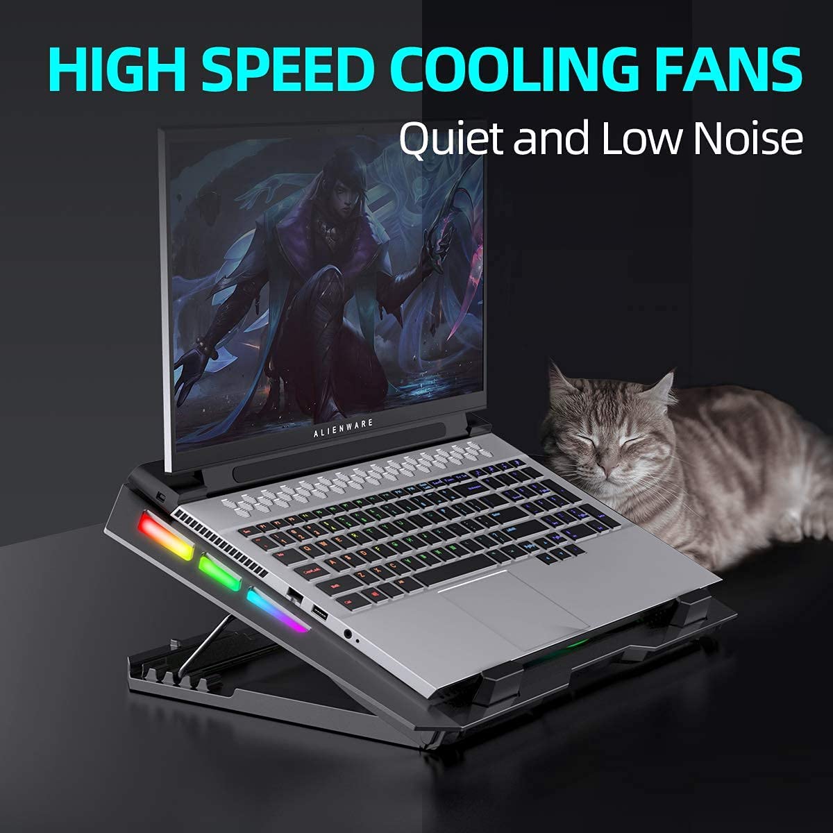 ICE-COOREL Laptop Cooling Pad Five Turbine Fans
