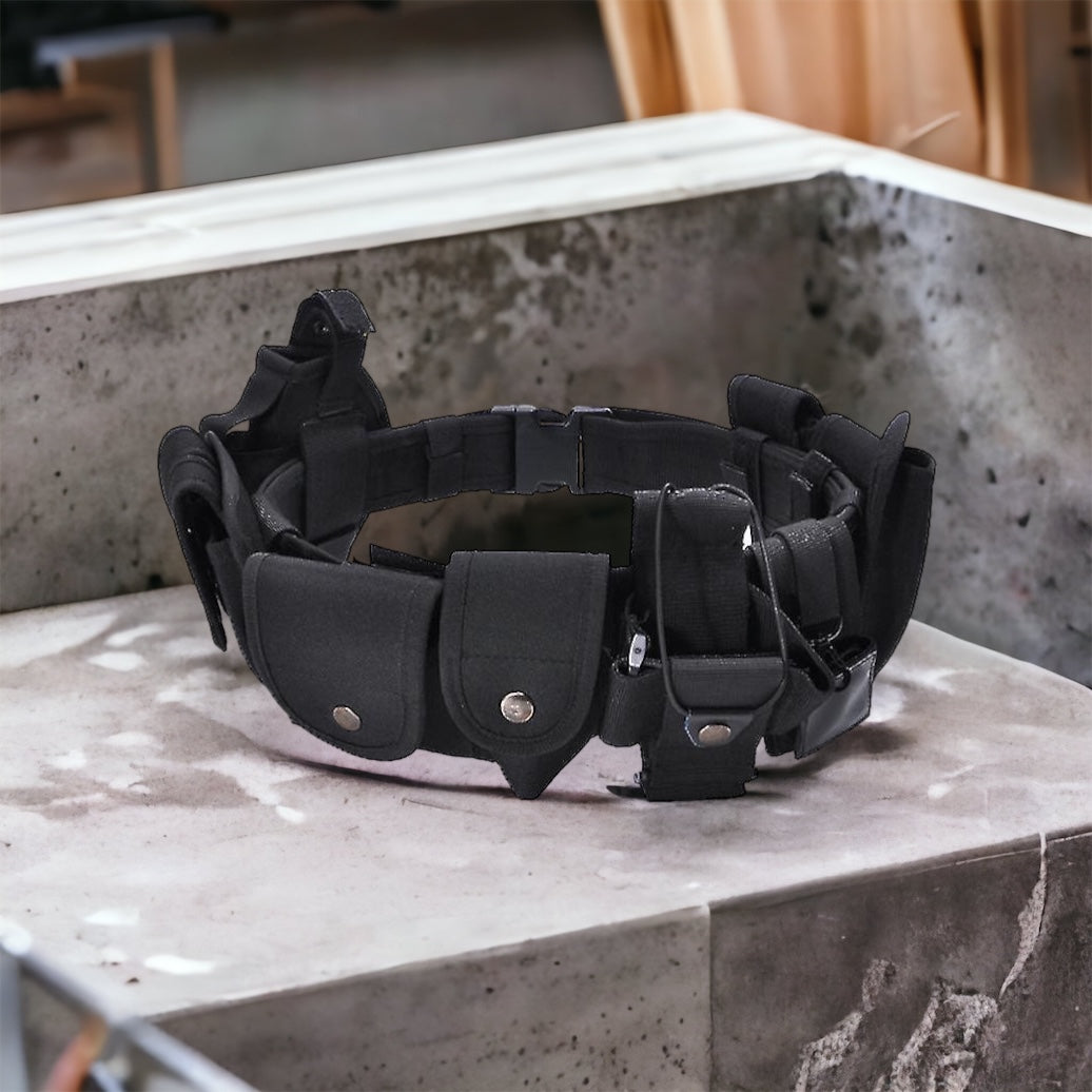 Outdoor Tactical Belt Law Enforcement Modular Equipment Security Utility Belt 8pc