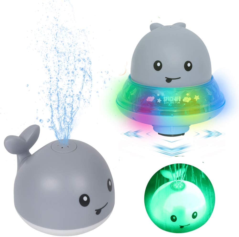 2 in 1 Whale Induction Spray Water And UFO Car Toy