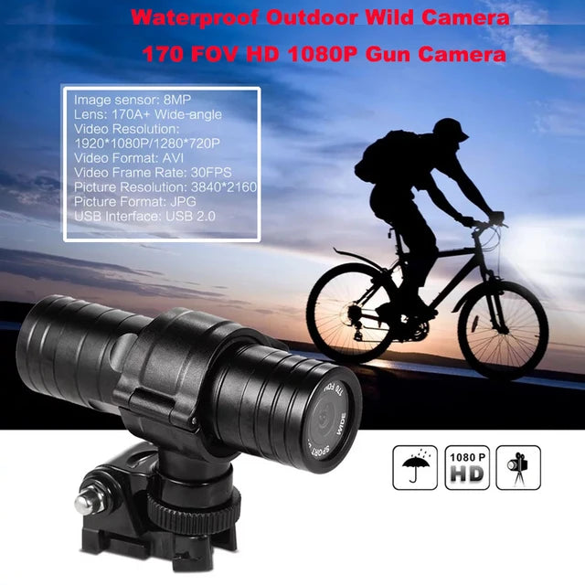 Rifle Hunting Action Dash Cam Waterproof Outdoor Wild Camera 170 FOV HD 1080P Gun Camera Traps Mini Camcorder Video Recorder