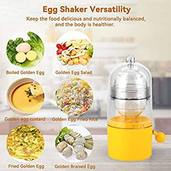 Egg Scrambler, Silicone Manual Egg Shaker White Yolk Mixer Golden Egg Maker Kitchen Cooking Tools for Making Hard Boiled Eggs