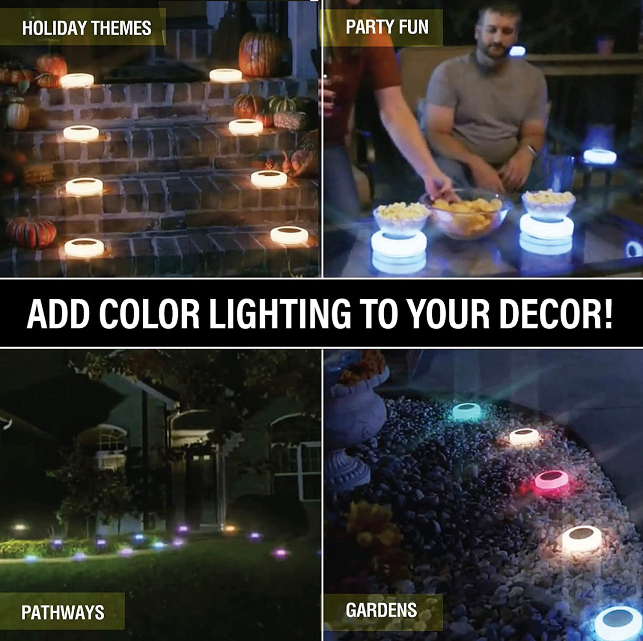 Solar Powered LED Ground Plug Light Color Gradient Waterproof Garden Landscape Lawn Lamp Outdoor Landscape Lighting Lamp