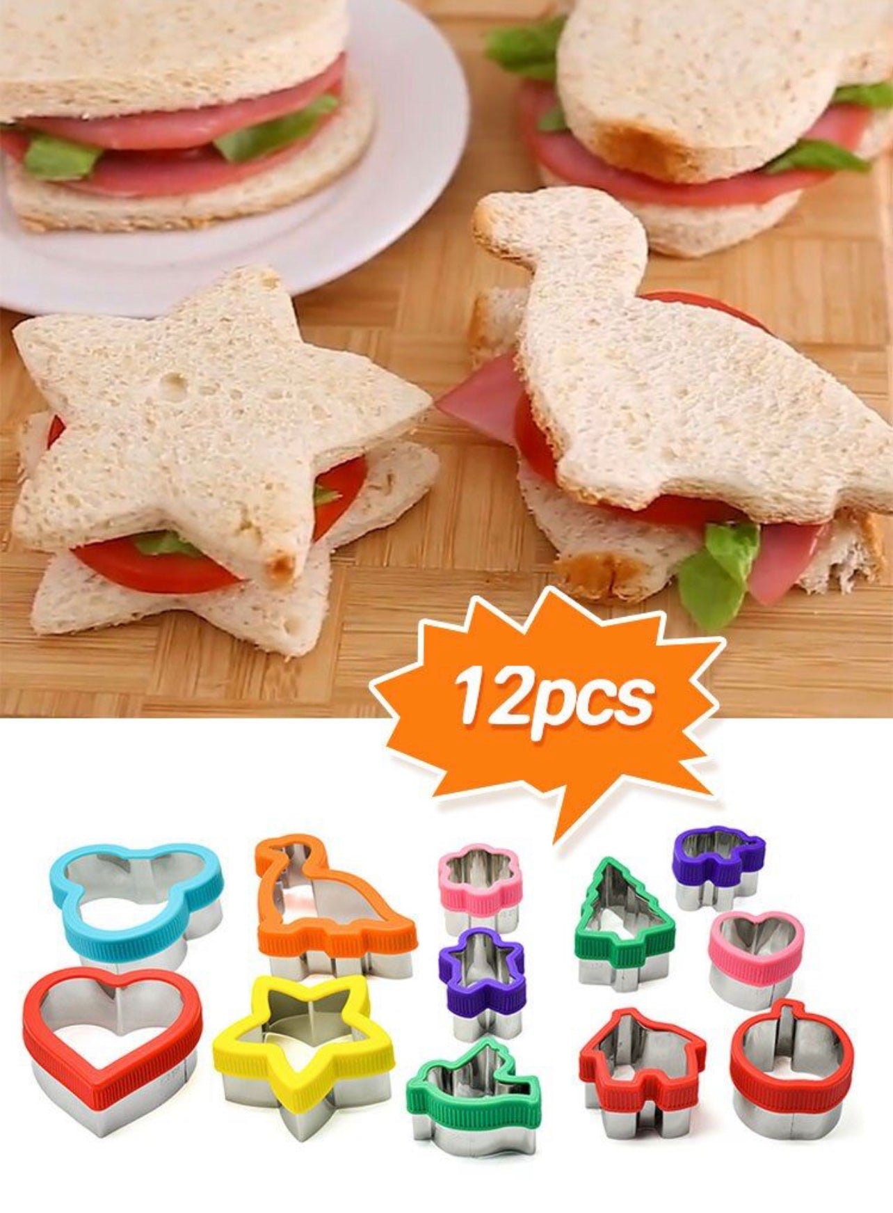 SandwichCookie Cutter Set 12 pc Megamall Online Store