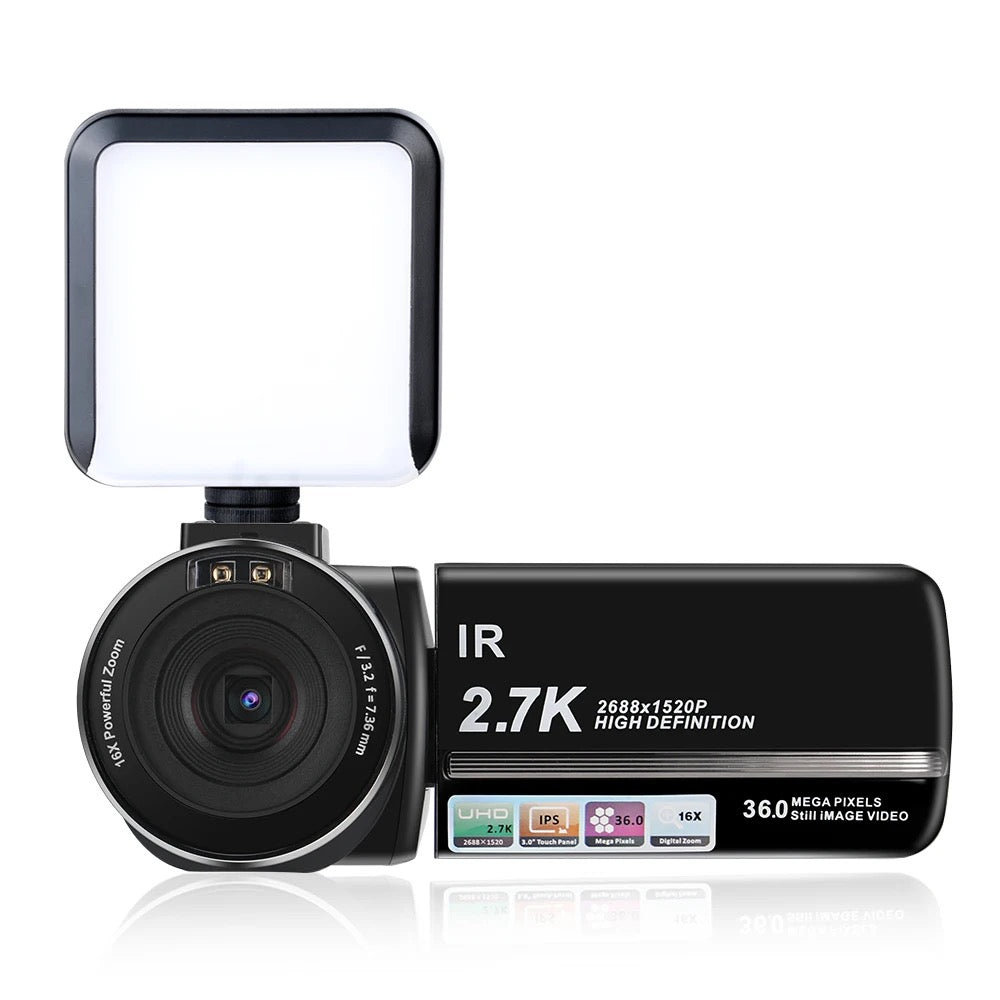 Digital Video Camera 36MP 2.7K Night Vision Camera 16X Digital Zoom 3.0" Screen
